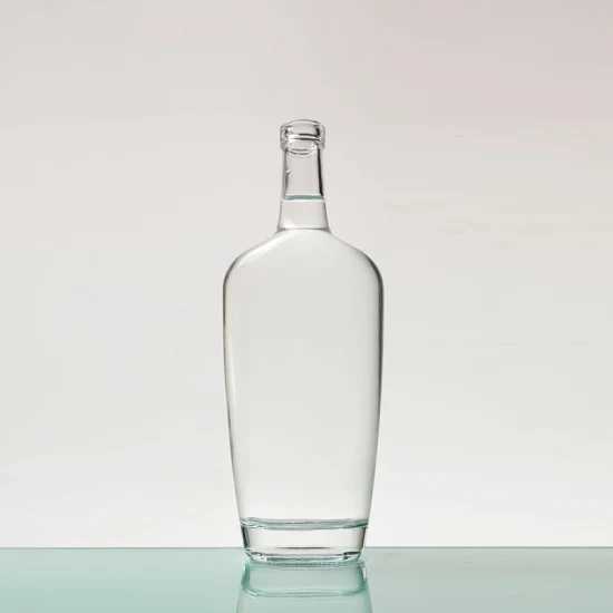 Bottiglie vuote rotonde da 700 ml 750 ml Tequila Gin Vodka in vetro nero opaco