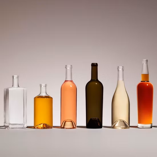 50ml 100ml 200ml 250ml 500ml 700ml 750ml 1 litro Liquore glassato su misura Produttore di bottiglie di vetro per vodka Gin Whisky Tequila Rum Profumo Spirito Bottiglia di birra